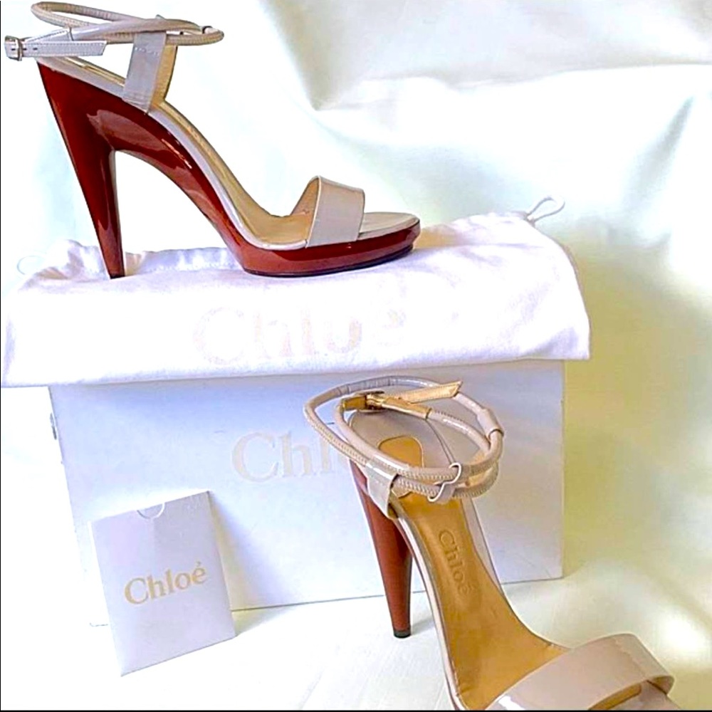 Never worn -Chloe strap heels